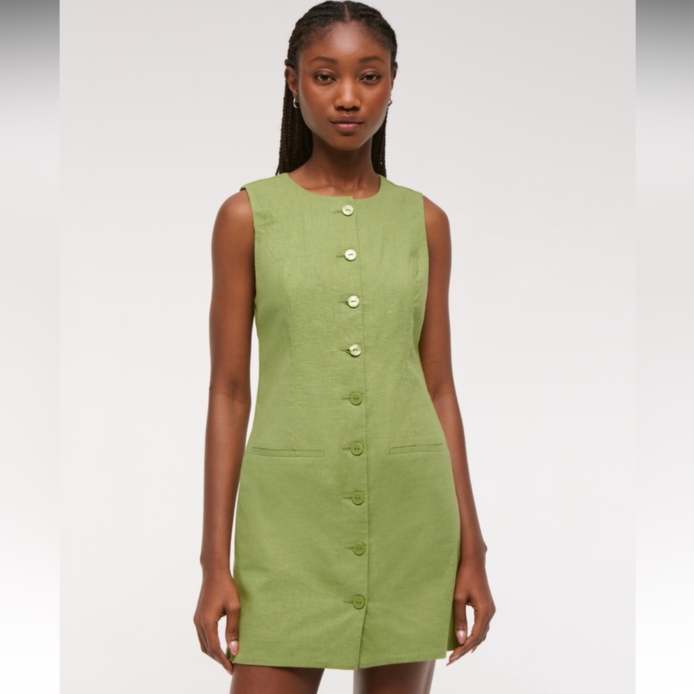 A&F Mara Linen Blend Mini Dress